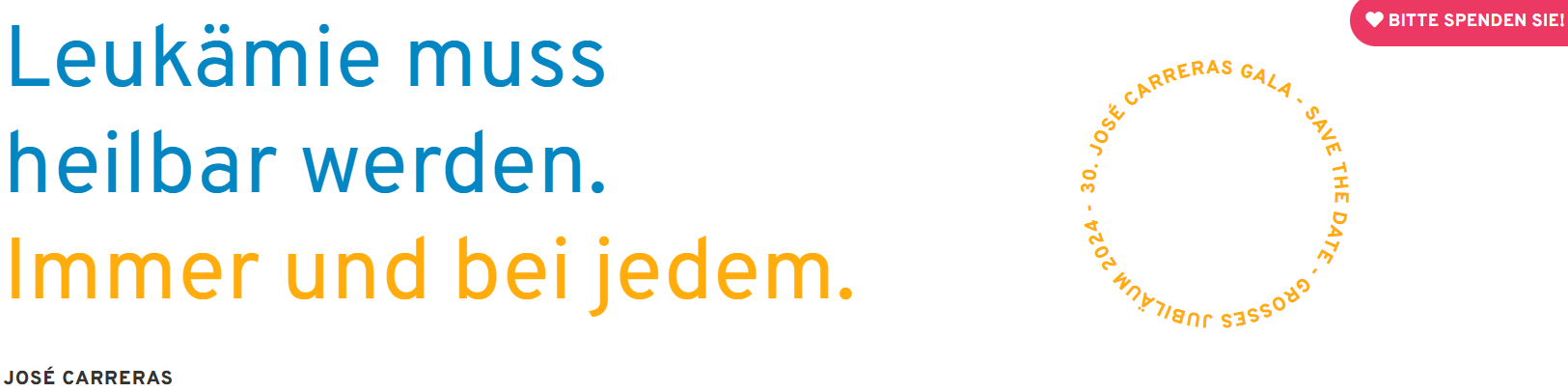 Jose Carreras   Bitte spenden Sie